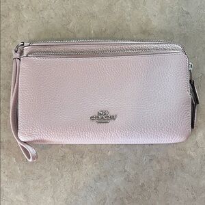 Coach Light Pink Leather Wristlet